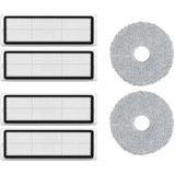 Mi Vacuum Mop X10+X10 Plus-X20+X20 Plus/S10+S10 Plus-S20+S20 Plus Robot Süpürge Hepa Filtre,Mop Paspas Bez Yedek Parça Aksesuar Seti-6 Parça