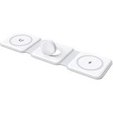 Mi7a 3 In 1 Magsafe Wireless Charger Katlanabilir Kablosuz Şarj Istasyonu - Beyaz