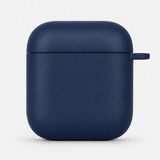 Mi7a Airpods 1 ve Airpods 2 Uyumlu Silikon Koruyucu Kılıf Yumuşak Esnek Kulaklık Kutusu Koruma Kabı - Lacivert