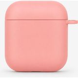 Mi7a Airpods 1 ve Airpods 2 Uyumlu Silikon Koruyucu Kılıf Yumuşak Esnek Kulaklık Kutusu Koruma Kabı - Pembe
