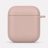 Mi7a Airpods 1 ve Airpods 2 Uyumlu Silikon Koruyucu Kılıf Yumuşak Esnek Kulaklık Kutusu Koruma Kabı - Pudra