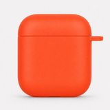 Mi7a Airpods 1 ve Airpods 2 Uyumlu Silikon Koruyucu Kılıf Yumuşak Esnek Kulaklık Kutusu Koruma Kabı - Turuncu