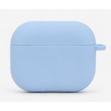 Mi7a Airpods 3 Uyumlu Silikon Koruyucu Kılıf Esnek Yumuşak Kulaklık Kutusu Koruma Kabı - Açık Mavi