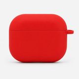 Mi7a Airpods 3 Uyumlu Silikon Koruyucu Kılıf Esnek Yumuşak Kulaklık Kutusu Koruma Kabı - Kırmızı