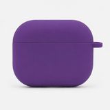Mi7a Airpods 3 Uyumlu Silikon Koruyucu Kılıf Esnek Yumuşak Kulaklık Kutusu Koruma Kabı - Mor