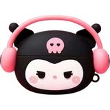 Mi7a Airpods Pro 3. Nesil Uyumlu Kuromi Kulaklık Figürlü Koruyucu Kılıf - Siyah