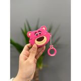 Mi7a Airpods Pro Uyumlu Sevimli Ayıcık Silikon Kılıf Pembe