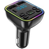 Mi7a Araç Fm Transmitter Bluetooth USB Mp3 Sd Kart Çakmaklık Girişli 7 Renk LED Işıklı Araç Kiti