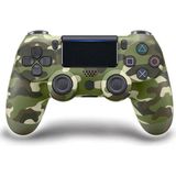 Mi7a Doubleshock Ps4 Kablosuz Titreşimli Oyun Kolu (Kamuflaj Desenli Gamepad) - Yeşil