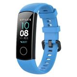 Mi7a Honor Band 4 / Band 5 Akıllı Saat Uyumlu Sportif Çizgili Silikon Kordon/kayış - Mavi - Çok Renkli