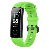 Mi7a Honor Band 4 / Band 5 Akıllı Saat Uyumlu Sportif Çizgili Silikon Kordon/kayış - Yeşil - Çok Renkli