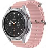 Mi7a Huawei Gt / Gt2 / Gt2 Pro / Gt3 / Gt3 Pro- Honor Magic Watch 2 46MM - Samsung Gear Watch 46MM Silikon Kordon Ocean Kayış - Açık Pembe