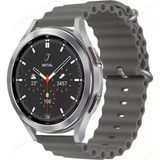 Mi7a Huawei Gt / Gt2 / Gt2 Pro / Gt3 / Gt3 Pro- Honor Magic Watch 2 46MM - Samsung Gear Watch 46MM Silikon Kordon Ocean Kayış - Gri