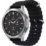 Mi7a Huawei Gt / Gt2 / Gt2 Pro / Gt3 / Gt3 Pro- Honor Magic Watch 2 46MM - Samsung Gear Watch 46MM Silikon Kordon Ocean Kayış - Siyah