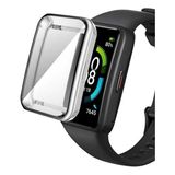 Mi7a Huawei Watch Fit 2 Akıllı Saat Uyumlu Silikon Kasa Ekran Koruyucu - Gümüş