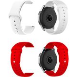 Mi7a Huawei Watch Gt2 46 mm Silikon Kordon 2'li Set - Beyaz - Kırmızı