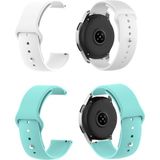 Mi7a Huawei Watch Gt2 46 mm Silikon Kordon 2'li Set - Beyaz - Turkuaz