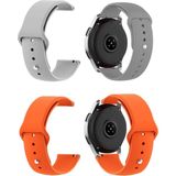 Mi7a Huawei Watch Gt2 46 mm Silikon Kordon 2'li Set - Turuncu - Gri