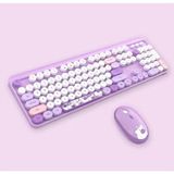 Mi7a Kablosuz Klavye ve Mouse Seti (Notebook Pc Uyumlu 104 Tuşlu) - Lila