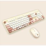 Mi7a Kablosuz Klavye ve Mouse Seti (Notebook Pc Uyumlu 104 Tuşlu) - Sarı