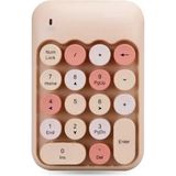 Mi7a Kablosuz Wıreless Numeric Keypad 18 Tuşlu Sayısal Klavye Numpad - Kahverengi