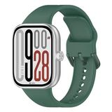 Mi7a Redmi Watch 4 / Redmi Watch 5 / Redmi Watch 6 Uyumlu Tokalı Silikon Kordon - Koyu Yeşil