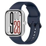 Mi7a Redmi Watch 4 / Redmi Watch 5 / Redmi Watch 6 Uyumlu Tokalı Silikon Kordon - Lacivert