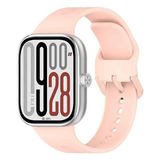Mi7a Redmi Watch 4 / Redmi Watch 5 / Redmi Watch 6 Uyumlu Tokalı Silikon Kordon - Pudra