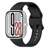 Mi7a Redmi Watch 4 / Redmi Watch 5 / Redmi Watch 6 Uyumlu Tokalı Silikon Kordon - Siyah