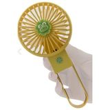 Mi7a Şarjlı Taşınabilir Mini USB Fan LED Işıklı Masa Üstü 3 Kademeli Mini Vantilatör Soğutucu - Sarı