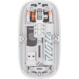 Mi7a Şeffaf Tasarım Kablosuz Şarjlı Mouse (Bluetooth + USB Çift Mod) - Çok Renkli