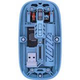 Mi7a Şeffaf Tasarım Kablosuz Şarjlı Mouse (Bluetooth + USB Çift Mod)