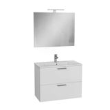 Mia 75024 Banyo Dolabı Seti, Çekmeceli, 80 Cm, Parlak Beyaz
