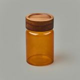 Mia Akasya Yuvarlak Cam Kavanoz - Amber - 250 ml - Çok Renkli - 1 - 1000 ml
