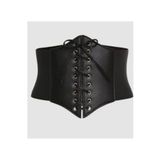 Mia Belt Bağcıklı Lastikli Korse Kadın Siyah Kemer