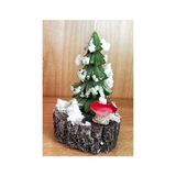 Mia Candela Yılbaşı Kütük Mumlu Karlı Çam Ağacı Mum ( Noel Yeniyıl Christmas Konsept) - Renkli - 1 Adet