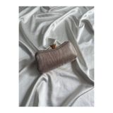 Mia Collection Tek Taş Model Düğün Nişan Abiye Çanta Düz Rose