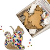 Mia Creative Art Çiçekli Kedi Mozaik Sanat Seti- Ahşap Figürlü Sanatsal Mozaik Çocuk Etkinlik Seti-Kendin Yap Seti