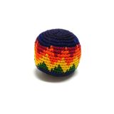 Mia Jewel Shop Gökkuşağı Çok Renkli Tığ İşi Zig Zag Geometrik Desen Hacky Top Ayak Çantası Kick Sack - El Yapımı Hediyeler Kabile Guatemala Oyuncakları