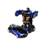 Mia Kendiliğinden Robota Dönüşebülen Bugatti Araç Oyuncak Figür Transformens Mavi