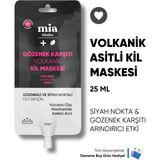 Mia Klinika Gözenek Karşıtı Volkanik Kil Maskesi 25 ML Siyah Nokta ve Cilt Arındırıcı Etki