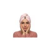 Mia Mina Home Baby 4 Kat Müslin %100 Pamuk Pembe Renk Kadın Saç Bonesi / Saç Kurulama Havlusu
