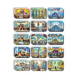 Mia Pera İstanbul Simli 15 Li Magnet Sultan Ahmet Ayasofya Galata Taksim Tramvay Nostalji (5,5 X 8 CM)