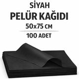 Mia Professional Pelür Kağıdı 100 Adet Siyah 50x75 cm – Profesyonel Paketleme Kağıdı