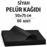 Mia Professional Pelür Kağıdı 50 Adet Siyah 50x75 cm – Profesyonel Paketleme Kağıdı