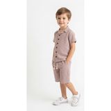 MiaBaby Bürümcük Gömlek Şort 2li Takım - 9 - 10 Yaş - Kiremit