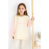 MiaBaby Diversity Baskılı Unisex Sweatshirt - 8 - 9 Yaş - Ekru - Pembe