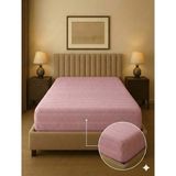 Miabella Home %100 Pamuk Armürlü Çift Kişilik Lastikli Çarşaf Fitted Yumuşak Dokulu Tek Kişilik Lastikli Çarşaf - Pembe - 120 x 200