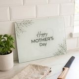 Miabella Home Anneler Günü Hediyelik Cam Kesme Tahtası – Özel Baskı, Sınırlı Stok - 20 x 30 cm