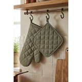 Miabella Home Fırın Eldiveni Fırın Tutacağı Premium Isı Geçirmez Mutfak Eldiveni Tutacak Isıya Dayanıklı Eldiven - 17 X 27 - Koyu Gri